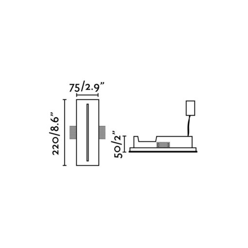 PLAS-2 WHITE RECESSED 1 LED 1W 3000K – 1-FR63282