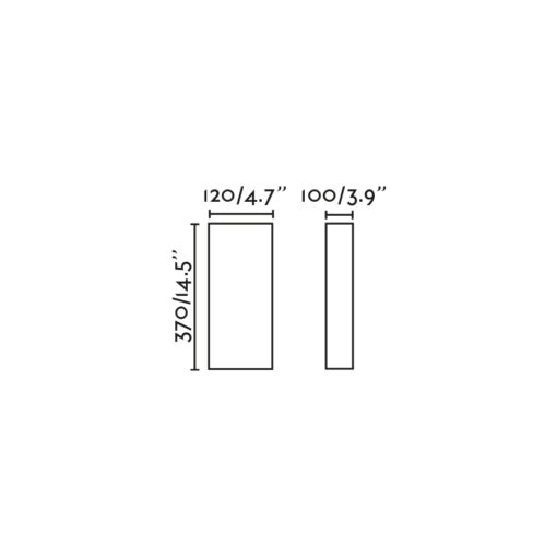 OTTON WALL LAMP LINO 2xE27 VER. SQ. 370x125x105 – 1-FR66401-99
