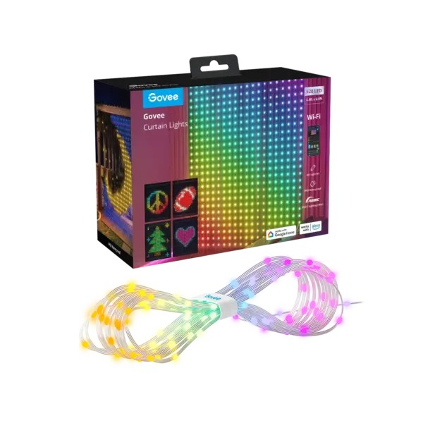 Wi-Fi Smart Λαμπάκια LED Κουρτίνα RGBIC 1.5x2m IP65 H70B1 Govee 1.SH.01.G027