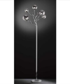 Δαπέδου “Jasmine” 5 x G9 χρώμιο με φιμέ γυαλιά – 10698