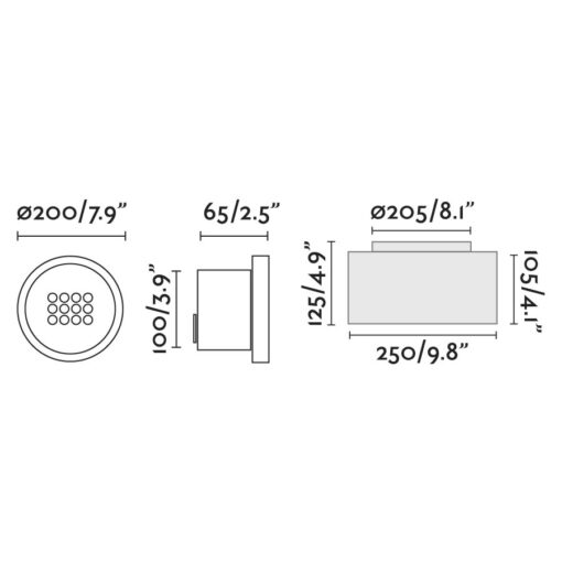 TRAS-25 RECESS. FIXED BLACK 25W 3000K 40° 2580Lm – 1-FR71717