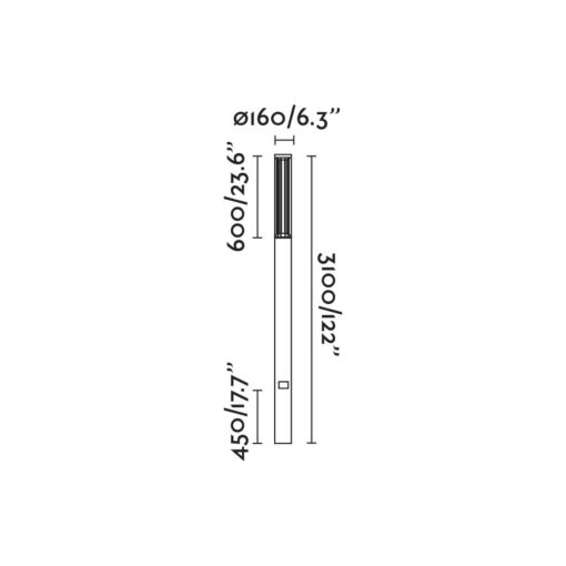 SCREEN POLE L. 3.1M2700K CRI90 HE 360? – 1-FR751200