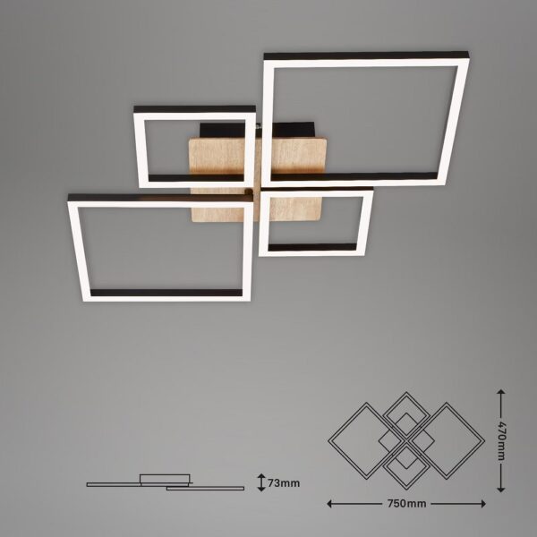 Φωτιστικό Led “Frame” 44w 4000lm 3000k Black – 3128-014