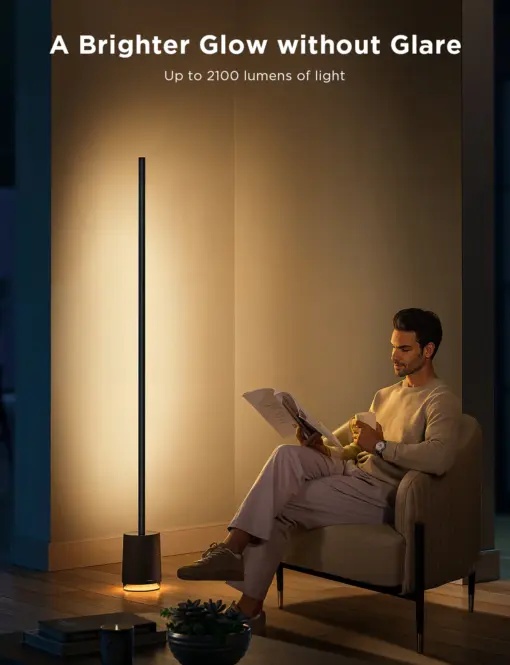 Smart Wi-Fi LED RGBICWW Φωτιστικό Δαπέδου Μαύρο με Ηχέιο H6079 Govee 1.SH.01.G066
