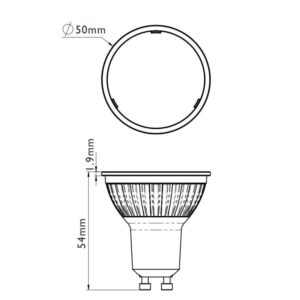 ΛΑΜΠΑ GU10 6,8W 3000K 15o CRI97 450LM 230V PRO+ DICRO PRECISE DIMMABLE LOGICA – 2-MC21691