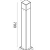 GES402 Paletto alluminio bianco. 1xE27. – 1-GL099013