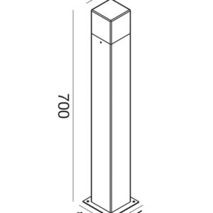GES402 Paletto alluminio bianco. 1xE27. – 1-GL099013