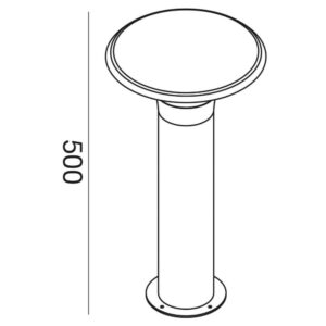 GES511 Paletto alluminio antracite. 1xE27. – 1-GL099082