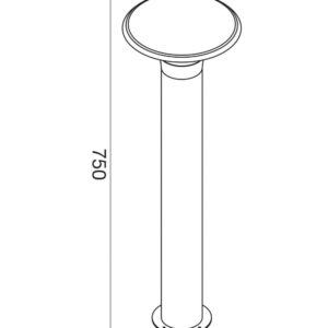 GES512 Paletto alluminio antracite. 1xE27. – 1-GL099112