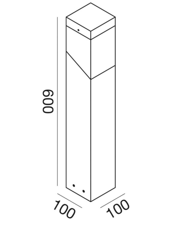 GES600 Paletto alluminio bianco. 1xE27. – 1-GL099136