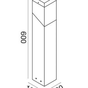 GES600 Paletto alluminio bianco. 1xE27. – 1-GL099136