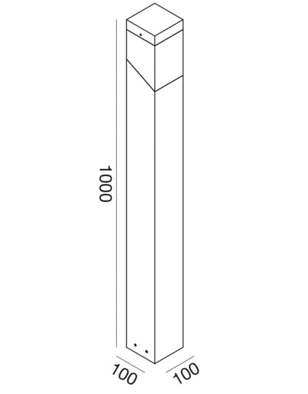 GES601 Paletto alluminio bianco. 1xE27. – 1-GL099167