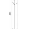 GES601 Paletto alluminio bianco. 1xE27. – 1-GL099167