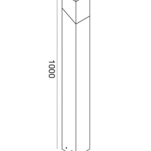 GES601 Paletto alluminio bianco. 1xE27. – 1-GL099167