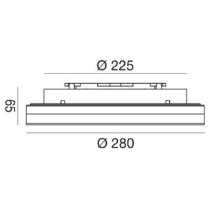 GES830 Plaf. rot. mat. pla. bianco.18W LED.4000K – 1-GL144263
