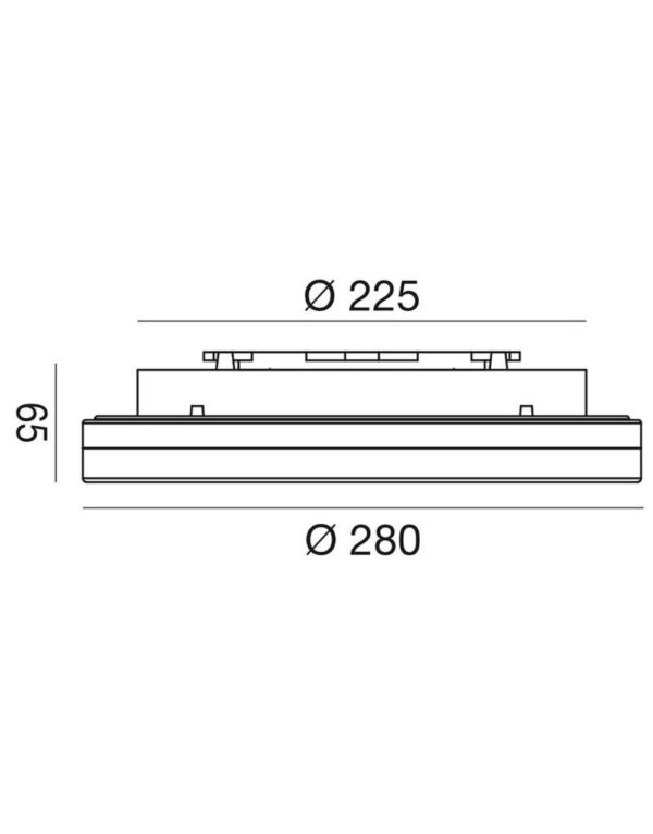 GES830 Plaf. rot. mat. pla. bianco.18W LED.4000K – 1-GL144263