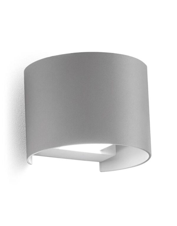 GES872C Appliq. alluminio grigio all.2x5W.3000K – 1-GL127969