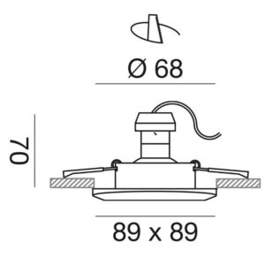 GFA162 Faretto alluminio bianco. 1xGU10. – 1-GL099211