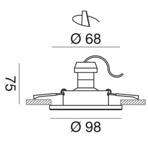 GFA170 Faretto alluminio bianco. 1xGU10. – 1-GL099235
