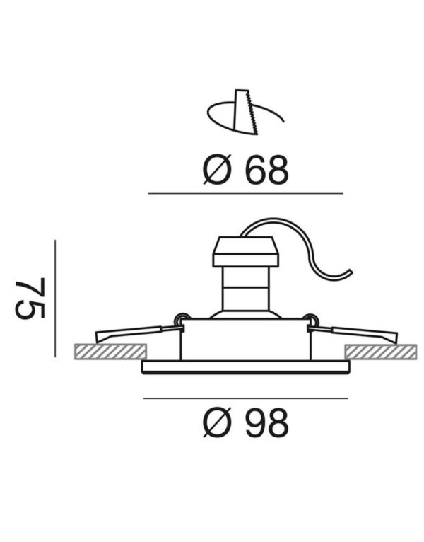 GFA170 Faretto alluminio bianco. 1xGU10. – 1-GL099235