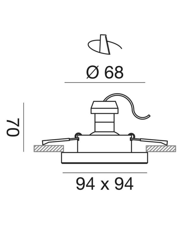 GFA181 Faretto alluminio bianco. 1xGU10. – 1-GL099273