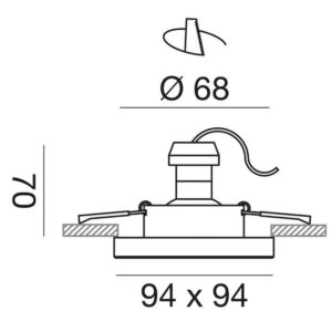 GFA181 Faretto alluminio bianco. 1xGU10. – 1-GL099273