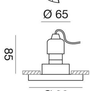 GFA320 Faretto metallo cromo. Diff. crist. 1xGU10 – 1-GL055958