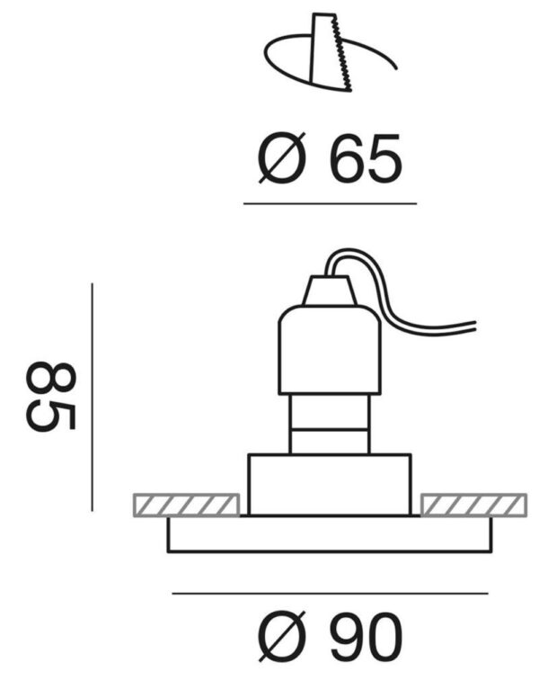 GFA320 Faretto metallo cromo. Diff. crist. 1xGU10 – 1-GL055958