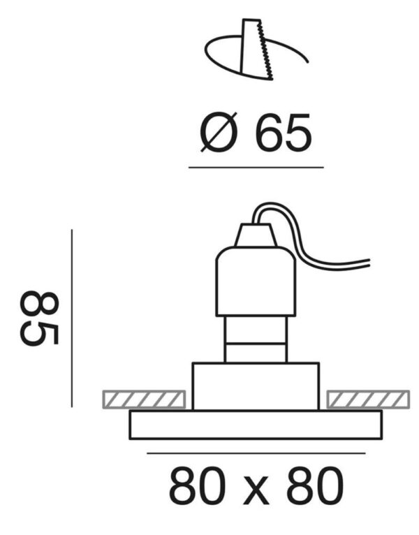 GFA321 Faretto metallo cromo. Diff. crist. 1xGU10 – 1-GL055965