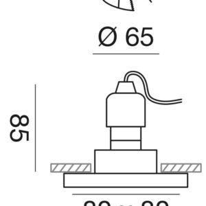 GFA321 Faretto metallo cromo. Diff. crist. 1xGU10 – 1-GL055965