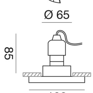 GFA322 Faretto metallo cromo. Diff. crist. 1xGU10 – 1-GL055972