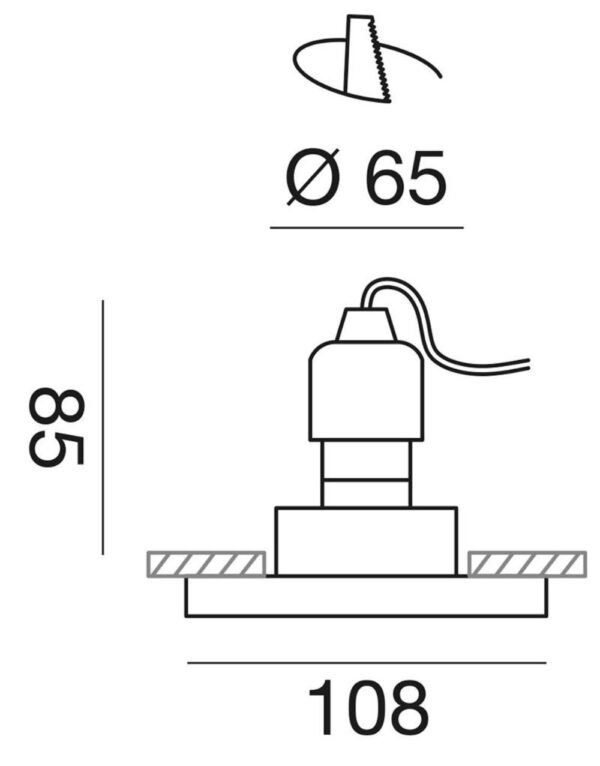 GFA322 Faretto metallo cromo. Diff. crist. 1xGU10 – 1-GL055972