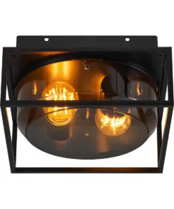 Nordlux Griffin 2218126047 Εξωτερικό Φωτιστικό Οροφής 1xE27IP44 Smoked