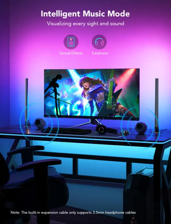 RGBIC Wi-Fi Gaming Light Bars H6047 Govee 1.SH.01.G026