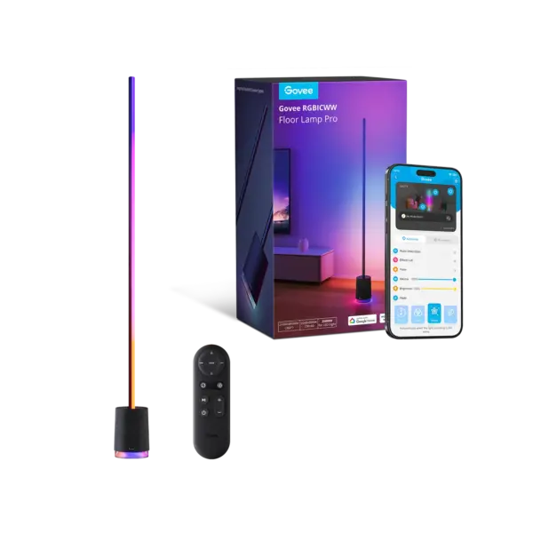 Smart Wi-Fi LED RGBICWW Φωτιστικό Δαπέδου Μαύρο με Ηχέιο H6079 Govee 1.SH.01.G066