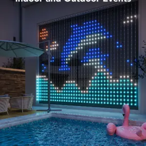 Wi-Fi Smart Λαμπάκια LED Κουρτίνα RGBIC 1.5x2m H70B3 Govee 1.SH.01.G068