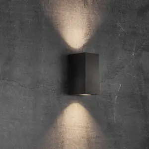 CANTO MAXI KUBI 2 Wall Wall Black Aluminium Nordlux – 1-NR49731003