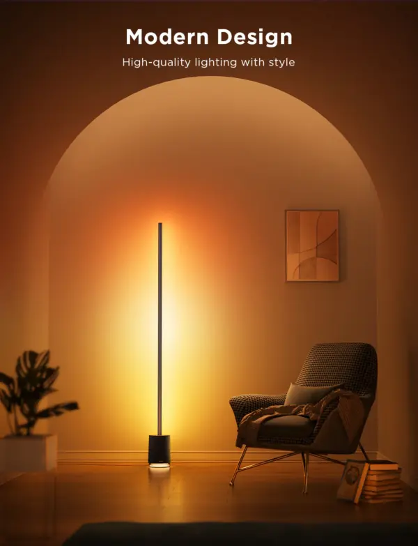 Smart Wi-Fi LED RGBICWW Φωτιστικό Δαπέδου Μαύρο με Ηχέιο H6079 Govee 1.SH.01.G066