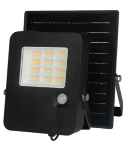 Ηλιακός Προβολέας LED 15W Dimmable CCT 1900lm με Φωτοβολταικό Πάνελ Τηλεχειριστήριο Ανιχνευτή Κίνησης IP65 Μαύρος ACA – NOREL15CCT