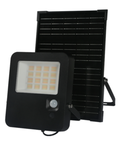 Ηλιακός Προβολέας LED 32W Dimmable CCT 1900lm με Φωτοβολταικό Πάνελ Τηλεχειριστήριο Ανιχνευτή Κίνησης IP65 Μαύρος ACA – NOREL32CCT