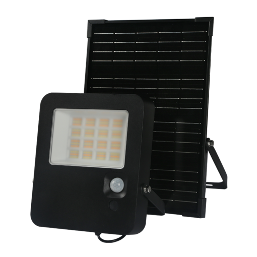 Ηλιακός Προβολέας LED 32W Dimmable CCT 1900lm με Φωτοβολταικό Πάνελ Τηλεχειριστήριο Ανιχνευτή Κίνησης IP65  Μαύρος ACA – NOREL32CCT