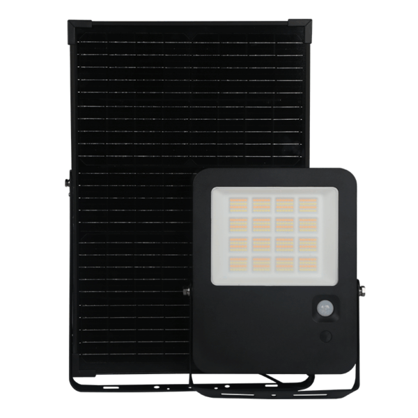 Ηλιακός Προβολέας LED 60W Dimmable CCT 9000lm με Φωτοβολταικό Πάνελ Τηλεχειριστήριο Ανιχνευτή Κίνησης IP65  Μαύρος ACA – NOREL60CCT