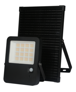 Ηλιακός Προβολέας LED 60W Dimmable CCT 9000lm με Φωτοβολταικό Πάνελ Τηλεχειριστήριο Ανιχνευτή Κίνησης IP65 Μαύρος ACA – NOREL60CCT