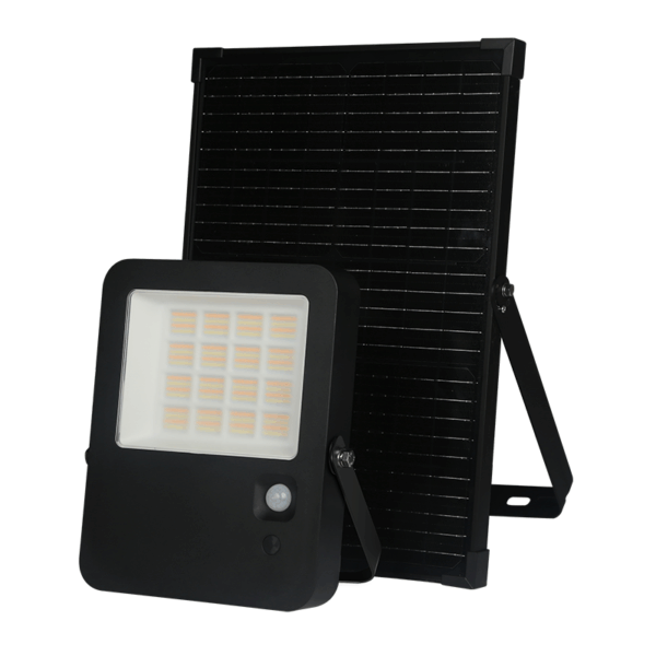 Ηλιακός Προβολέας LED 60W Dimmable CCT 9000lm με Φωτοβολταικό Πάνελ Τηλεχειριστήριο Ανιχνευτή Κίνησης IP65  Μαύρος ACA – NOREL60CCT