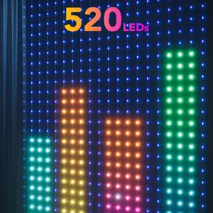 Wi-Fi Smart Λαμπάκια LED Κουρτίνα RGBIC 1.5x2m IP65 H70B1 Govee 1.SH.01.G027