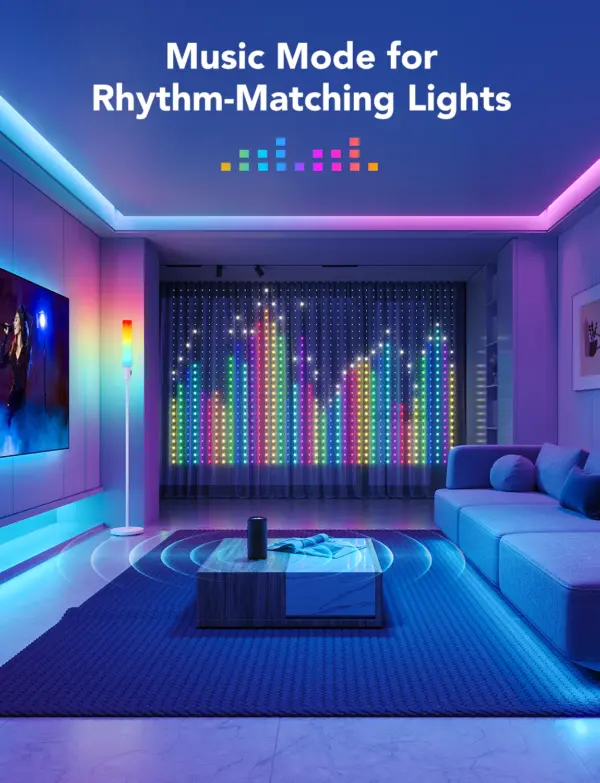 Wi-Fi Smart Λαμπάκια LED Κουρτίνα RGBIC 1.5x2m IP65 H70B1 Govee 1.SH.01.G027