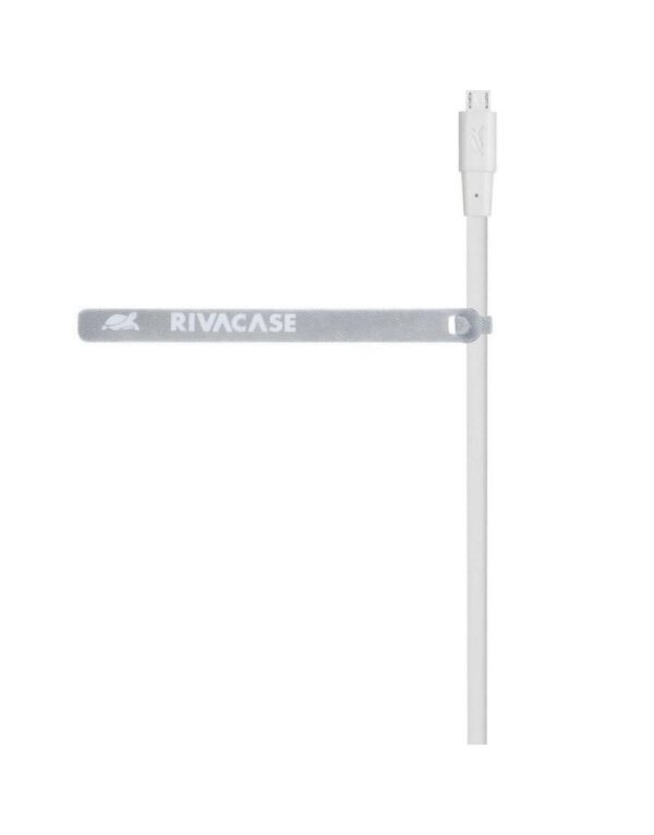 RIVACASE PS6000 Flat USB 2.0 to micro USB Cable 1.2m ΛΕΥΚΟ – 2-DVPS6000WT12