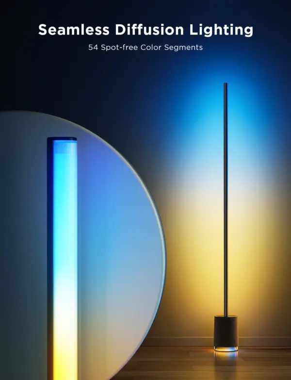 Smart Wi-Fi LED RGBICWW Φωτιστικό Δαπέδου Μαύρο με Ηχέιο H6079 Govee 1.SH.01.G066