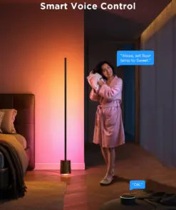 Smart Wi-Fi LED RGBICWW Φωτιστικό Δαπέδου Μαύρο με Ηχέιο H6079 Govee 1.SH.01.G066