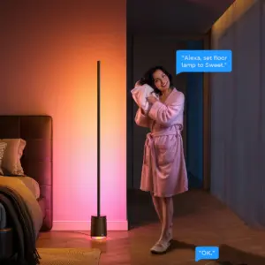Smart Wi-Fi LED RGBICWW Φωτιστικό Δαπέδου Μαύρο με Ηχέιο H6079 Govee 1.SH.01.G066